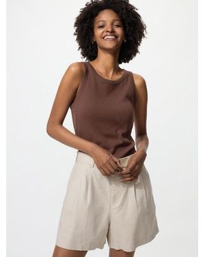 Uniqlo Ribbed Bra Top - Brown
