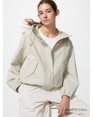 Uniqlo Cotton Blend Short Parka - Grey