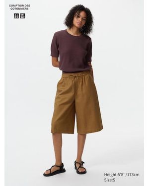 Uniqlo Linen Blend Culottes - Natural