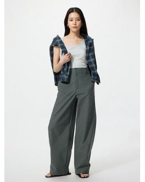 Uniqlo Jersey Barrel Leg Trousers - Blue
