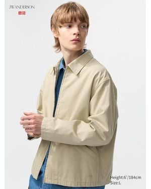 Uniqlo Zip-Up Blouson - Natural