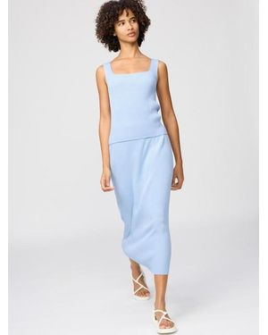 Uniqlo Falda Punto 3D Sin Costuras Canalé - Azul