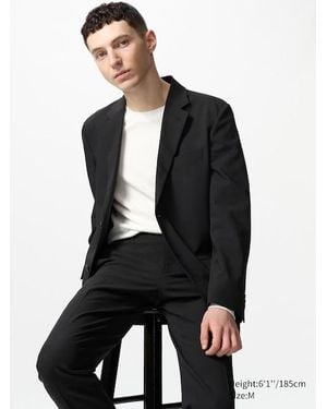 Uniqlo Giacca Blazer Airsense Simil Lana - Nero