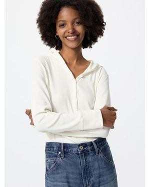 Uniqlo Hoodie T-Shirt (Long Sleeve) - White