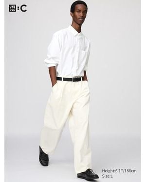 Uniqlo Barrel Leg Trousers - White