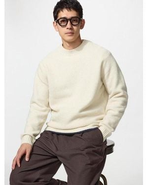 Uniqlo Soufflé Yarn Crew Neck Jumper - Natural