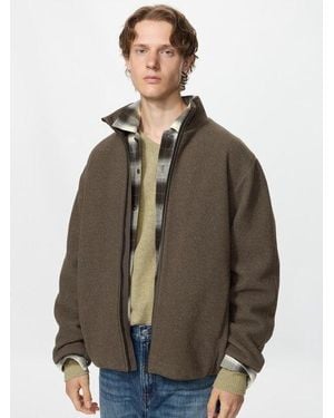 Uniqlo Chaqueta Polar Cortavientos - Marrón