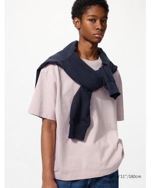 Uniqlo Boxy Cropped T-Shirt - Blue
