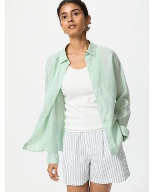 Uniqlo 100% Premium Linen Shirt - Green