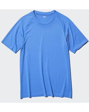 Uniqlo Poliestere T-Shirt Dry-Ex Girocollo - Blu