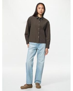 Uniqlo Straight Jeans (Distressed) - Blue