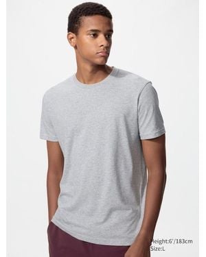 Uniqlo Camiseta Dry Color Cuello Redondo - Blanco