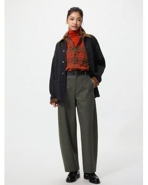 Uniqlo Brushed Jersey Barrel Leg Trousers - Green