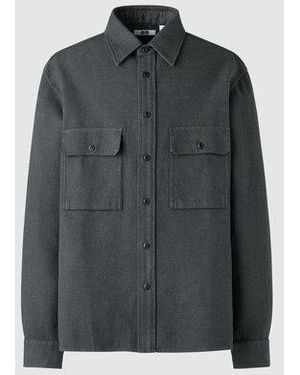 Uniqlo Camicia Cotone Soft - Blu