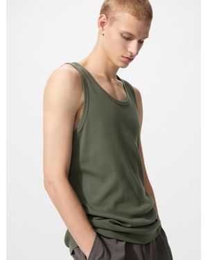 Uniqlo Dry Ribbed Vest Top - Green