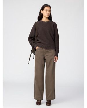 Uniqlo Vaquero Recto Ancho - Marrón