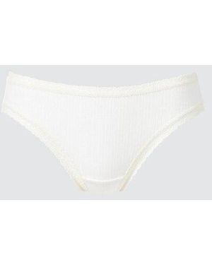 Uniqlo Bikini Briefs (Pointelle) - White