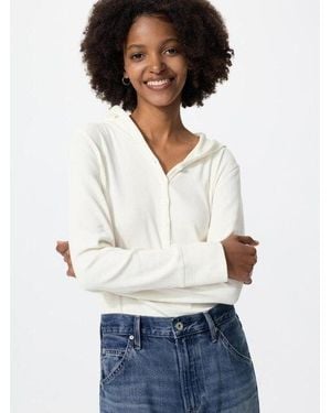 Uniqlo Hoodie T-Shirt (Long Sleeve) - White