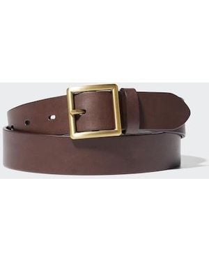 Uniqlo Cinturón Piel Italiana - Marrón