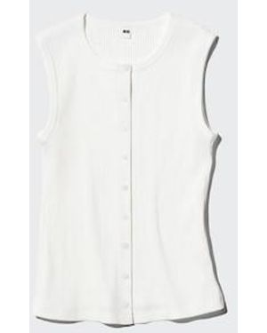 Uniqlo Button-Down Top (Sleeveless) - White