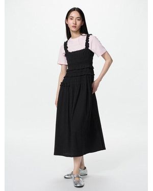 Uniqlo Shirring Dress (Sleeveless) - White
