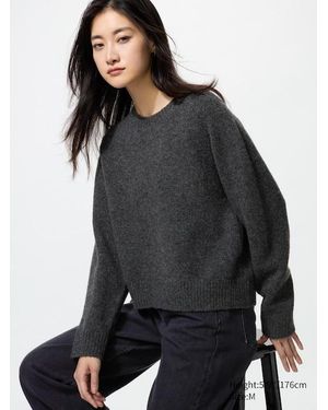 Uniqlo Soufflé Yarn Crew Neck Jumper - Black