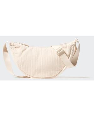 Uniqlo Round Mini Shoulder Bag (Corduroy) - Natural