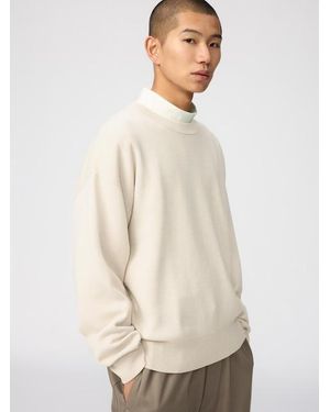 Uniqlo Double-Faced Crew Neck Jumper - White