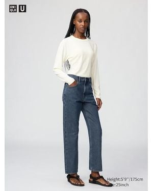 Uniqlo High Rise Regular Jeans - Blue