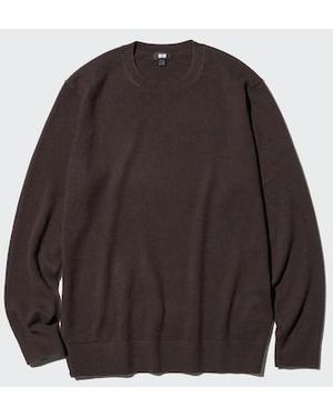 Uniqlo 100% Cashmere Crew Neck Jumper - Brown