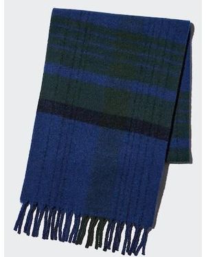 Uniqlo Soufflé Yarn Chunky Stole (Patterned) - Blue