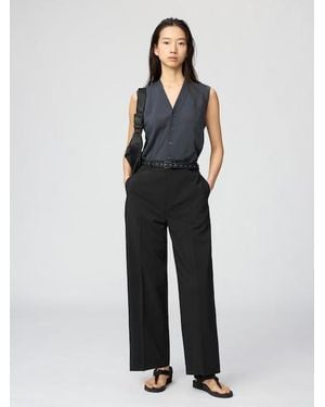 Uniqlo High Rise Straight Trousers - White