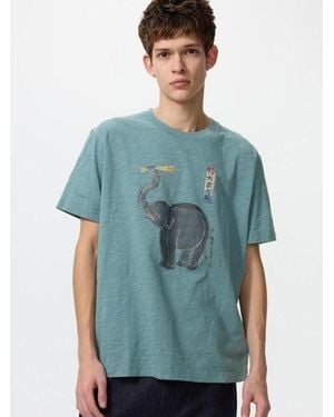 Uniqlo Ukiyo-E Animals Ut Graphic T-Shirt - Blue