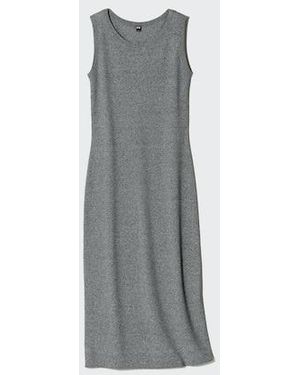 Uniqlo Washable Ribbed Knit Dress (Sleeveless) - Grey