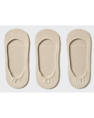 Uniqlo No-Show Socks (Low Cut, 3 Pairs) - Natural