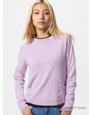 Uniqlo Jersey 100% Cashmere Cuello Redondo - Morado