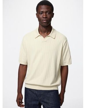 Uniqlo Washable Knit Skipper Polo Jumper - White