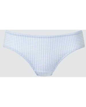 Uniqlo Briefs (Mid Rise, Gingham) - Blue