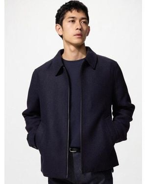 Uniqlo Single Collar Short Blouson - Blue
