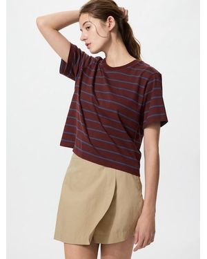 Uniqlo Falda-Pantalón Lino Mezcla - Rojo