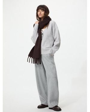 Uniqlo Brushed Jersey Barrel Leg Trousers - White