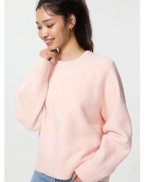 Uniqlo Soufflé Yarn Crew Neck Jumper - Pink