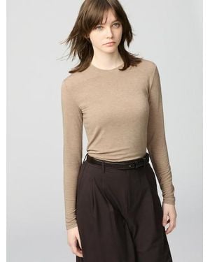 Uniqlo Heattech Extra Warm Cashmere Blend Crew Neck T-Shirt (Long Sleeve) - Black