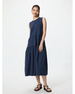 Uniqlo Vestido Combinado Sin Mangas - Azul