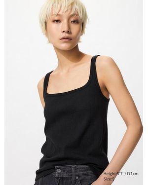 Uniqlo Pointelle Tank Top - Black