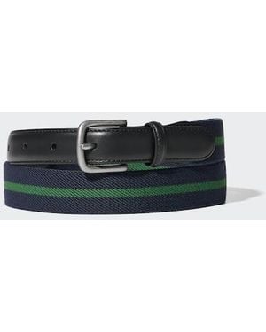 Uniqlo Cinturón Piel Rayas - Verde
