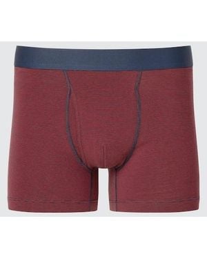 Uniqlo Cotton Boxer Briefs (Striped) - Red