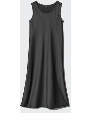 Uniqlo Satin Dress (Sleeveless) - Black