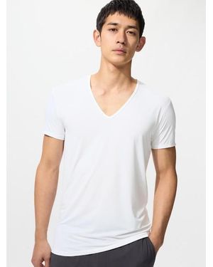 Uniqlo Airism V Neck T-Shirt - White