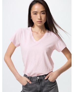 Uniqlo Slub Jersey V Neck T-Shirt - White